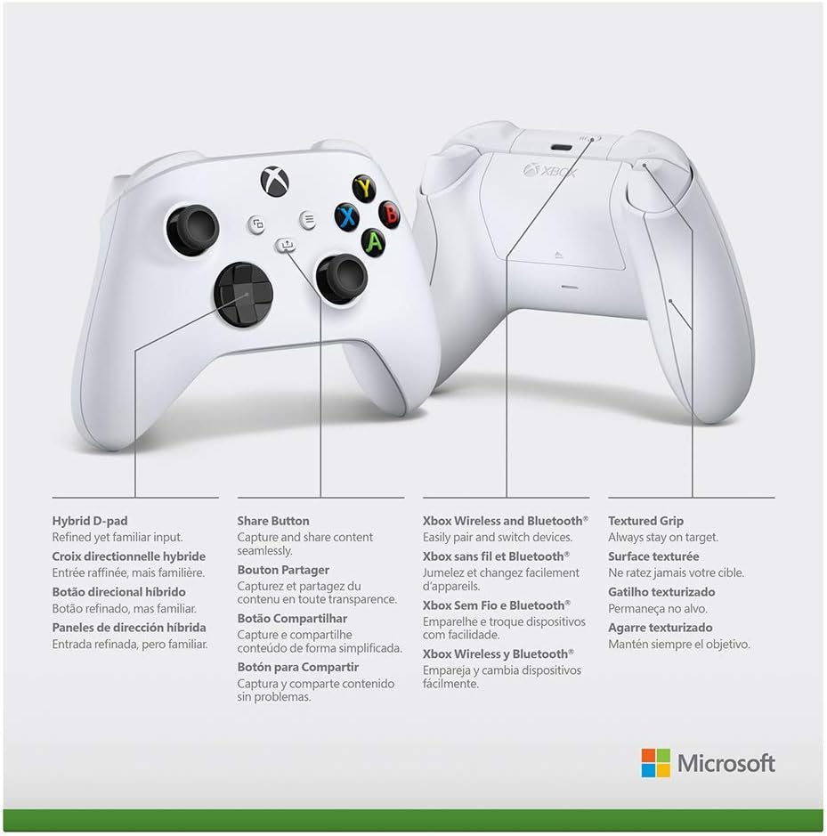Control Xbox Series S or X Wireless Controller Robot White plus VGSION battery