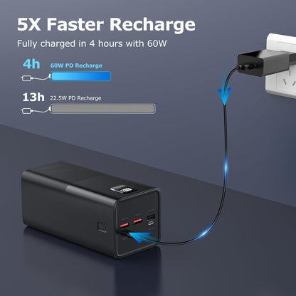 Cargador portátil de 100 W, 50000 mAh, 4 out, 3 in, (USADO).