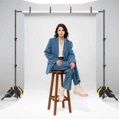 Soporte de fondo ajustable para fiestas y estudio de fotografía.