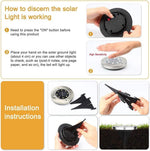 Luces solares de suelo para jardín, 8pcs, impermeables, 1.20V.