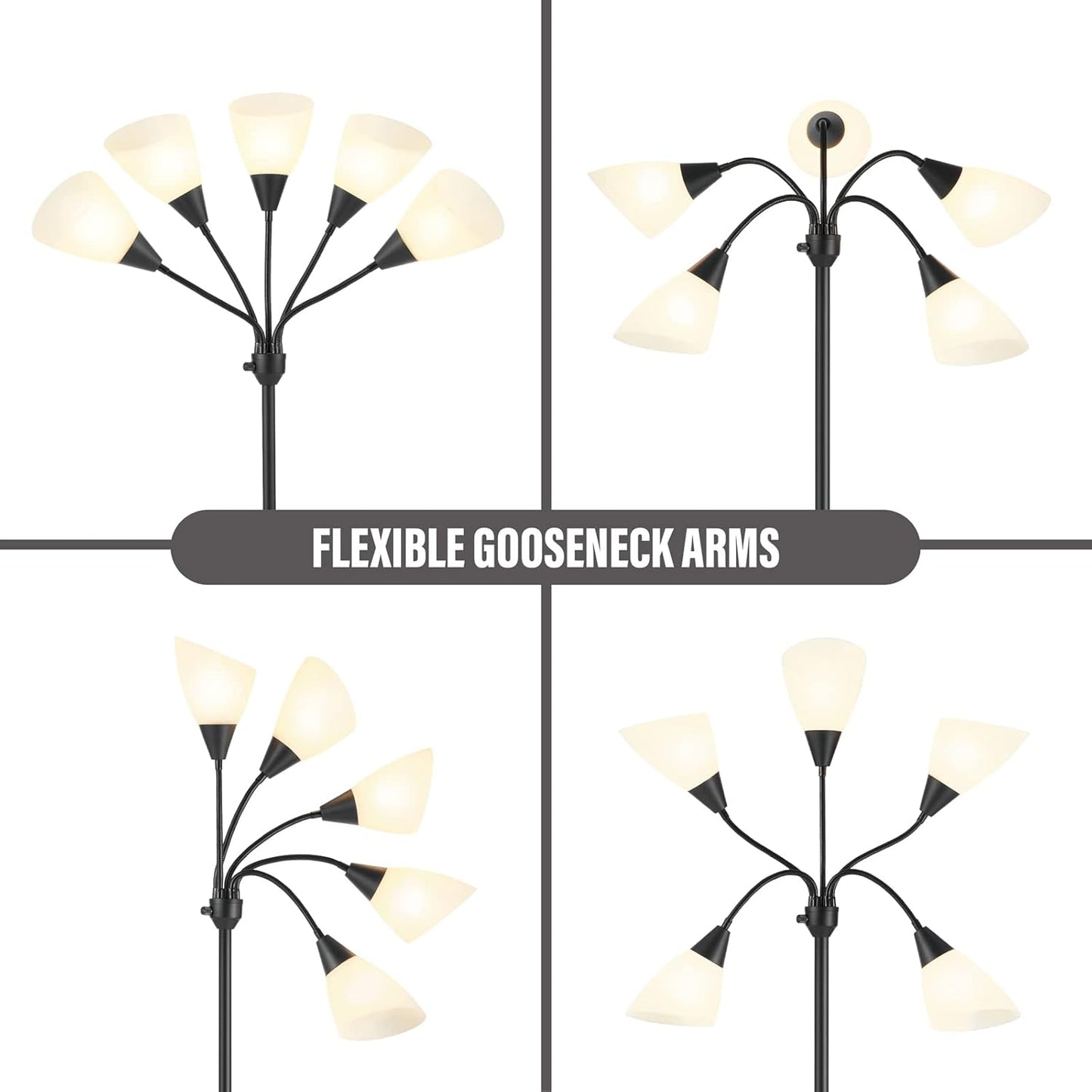 Honoding Medusa - Lámparas De Pie Con 5 Cabezales