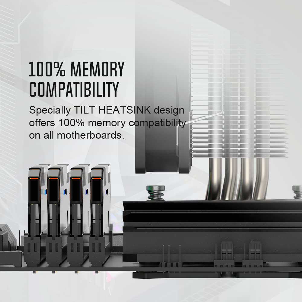 ID-COOLING SE-214-XT ARGB Enfriador de CPU 4 Heatpipes Enfriador de aire ARGB