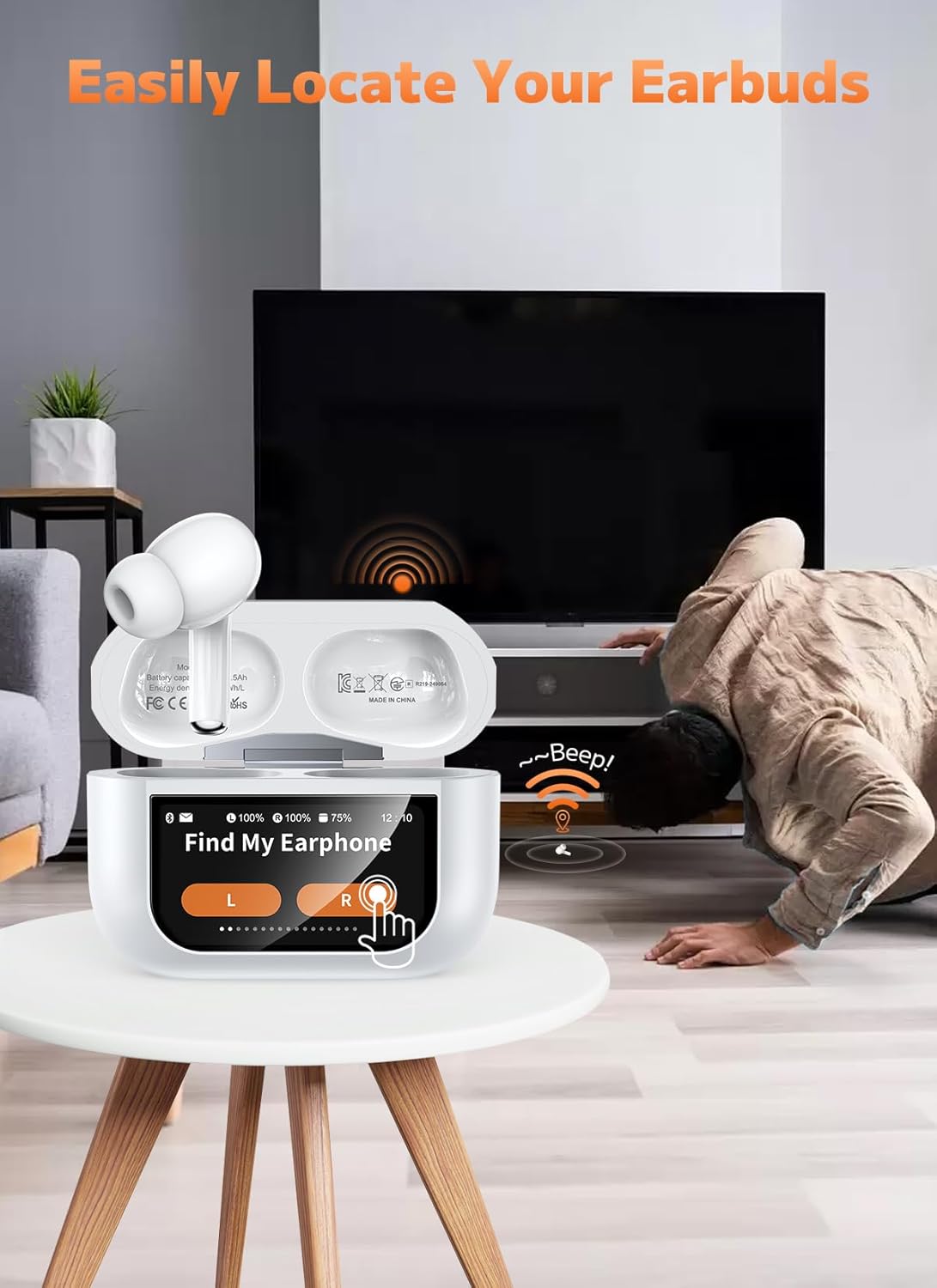 Auriculares inalámbricos Bluetooth 5.4, con visualización táctil.