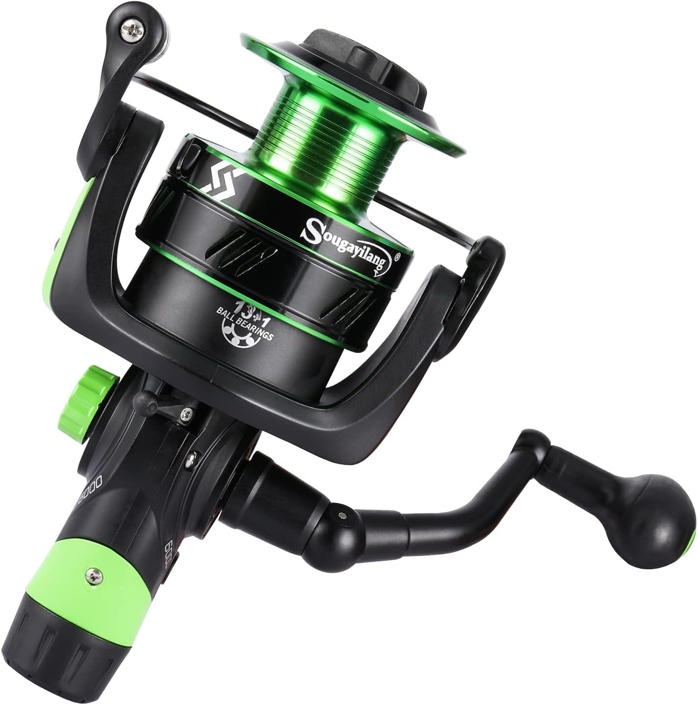 Carrete giratorio Sougayilang 13+1,  para pesca de carpas, KO- 6000.