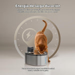 Fuente de agua Smartoo, inalámbrica para gatos de acero inoxidable.