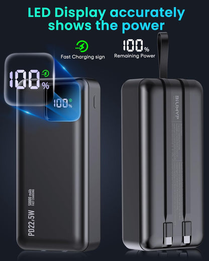 Cargador portátil BIUMVP de 50 000 mAh (USADO)