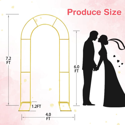 Mampara de arco, 7.2 FT Alto, para telón de fondo, fiestas, Metal, GRENTY.