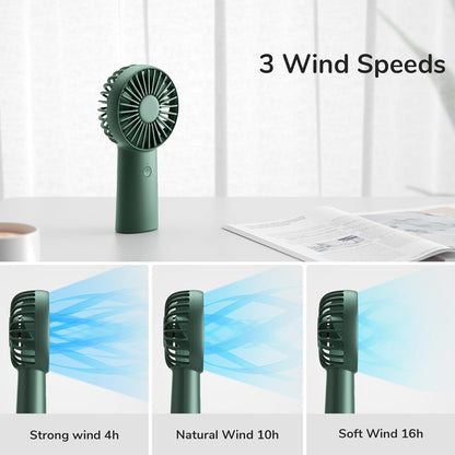 Ventilador Portátil JISULIFE Recargable 3 Velocidades