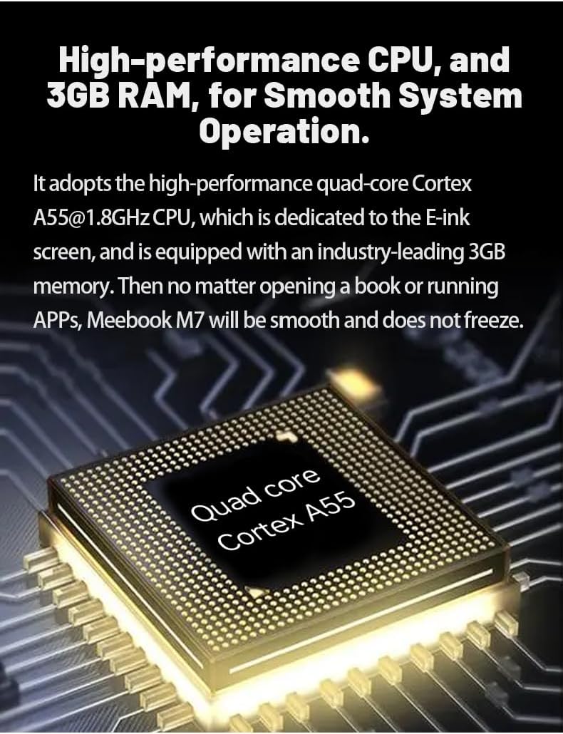 Lector de libros electrónicos, MEEBOOK M7, 6.8", compatible Play Store.
