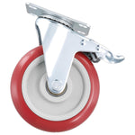 Juego de 6 ruedas giratorias, 5" con freno de bloqueo, 360-1320 lb
