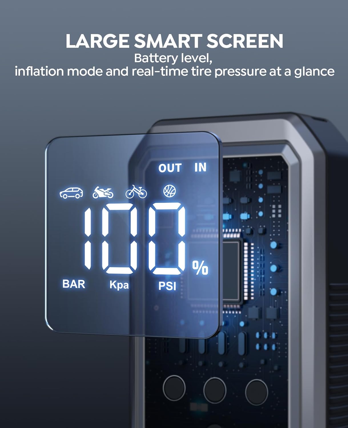 Arrancador portátil de Coche con compresor de Aire, 150 PSI.