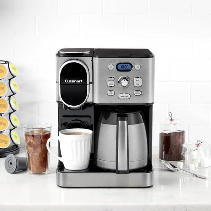 CUISINART Cafetera térmica de 10 tazas y cafetera de una sola reserva.