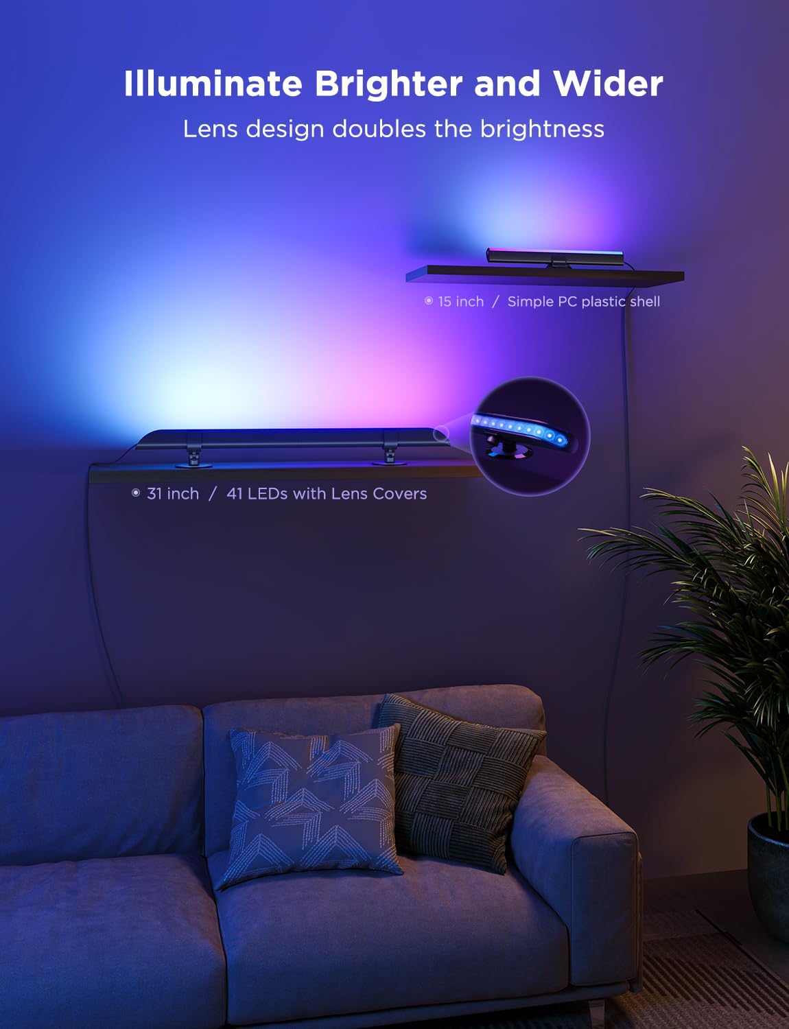 Govee Smart TV Light Bar, Barra de luz LED.