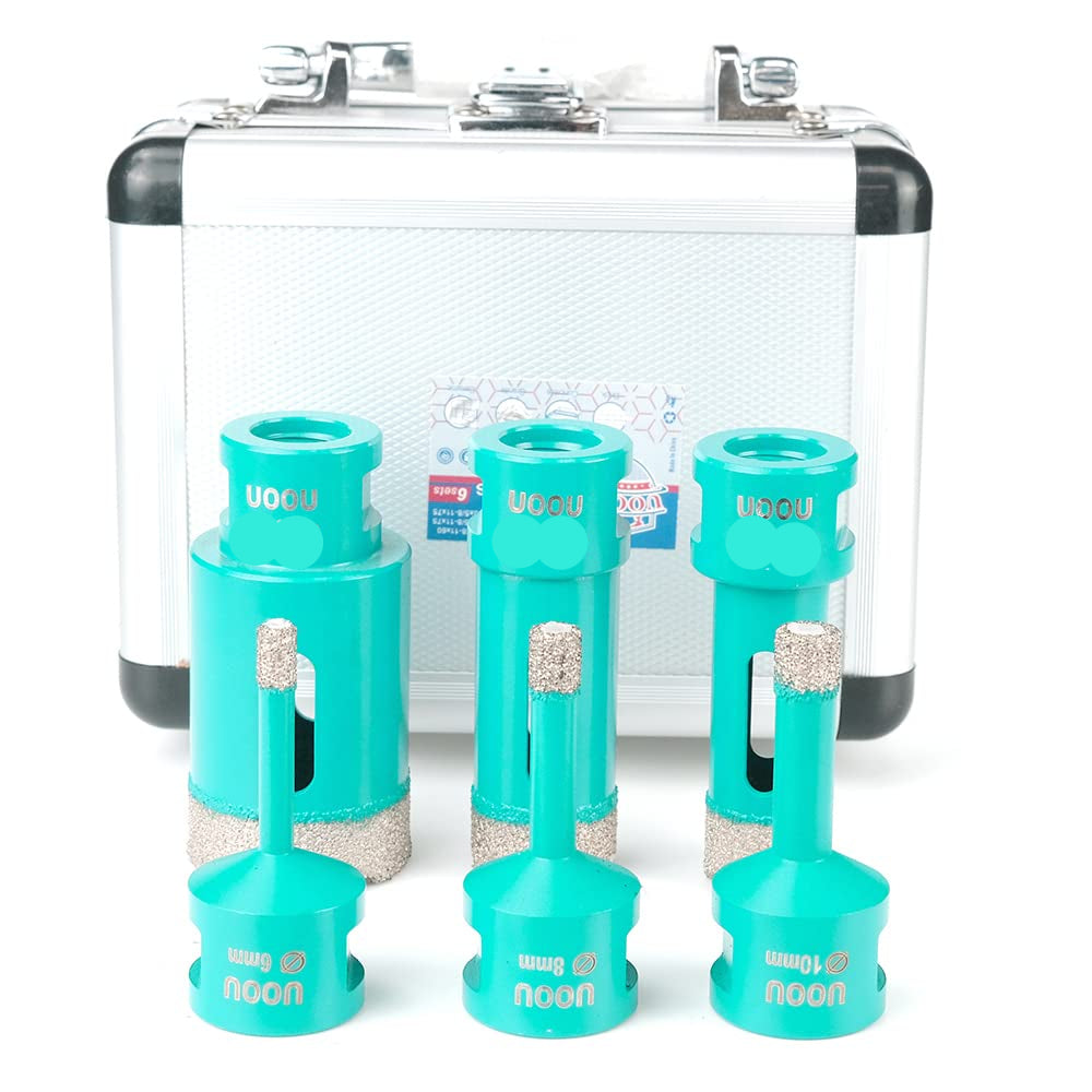 Kit de 6 brocas, diamante, p/sierras de corona, perfora azulejos.