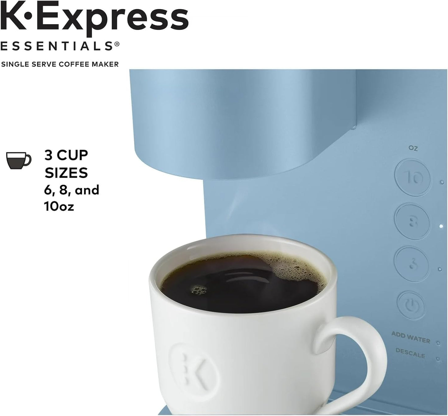 K-Express Essentials Cafetera de de cápsulas KCup una sola porción KEURIG