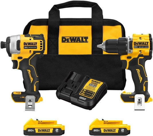 Kit DeWalt de 2 herramientas, sin escobillas Atomic 20V Max.