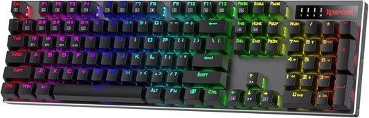 Teclado inalámbrico para juegos, RGB, Redragon, BT/2.4Ghz.