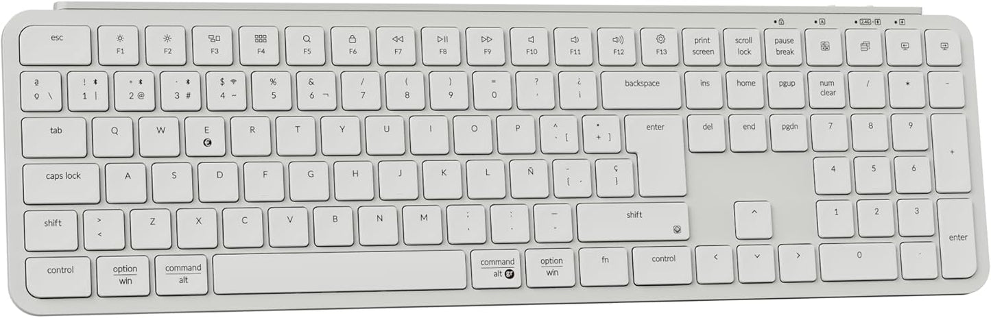 Teclado Inalámbrico, Tamaño Completo, ZMK, Bluetooth/2,4 GHz.