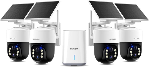 Sistema de cámaras de seguridad, Soliom Solares, giro e inclinación de 360°