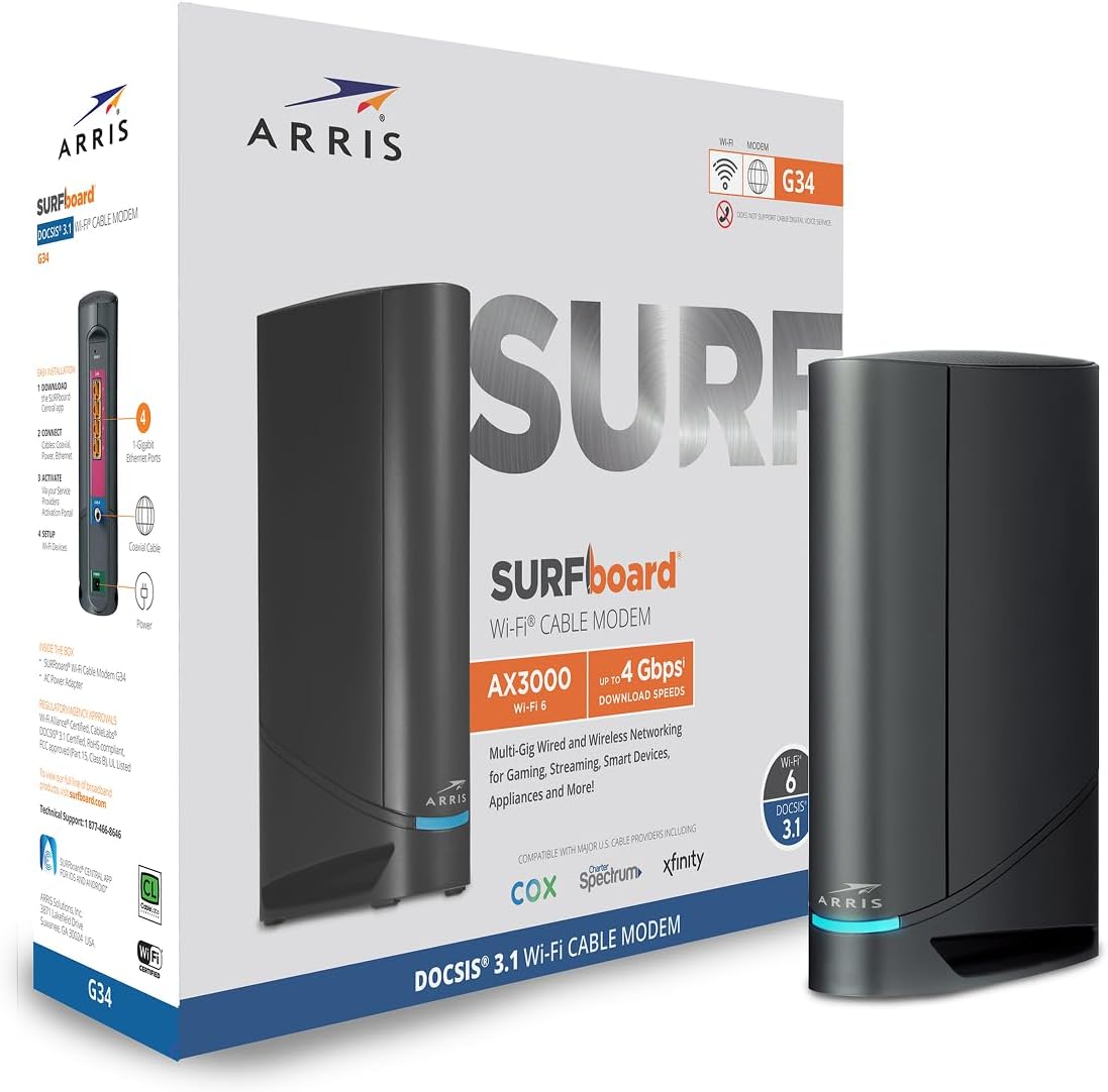 ARRIS G34 Combo de enrutador de Cable para módem