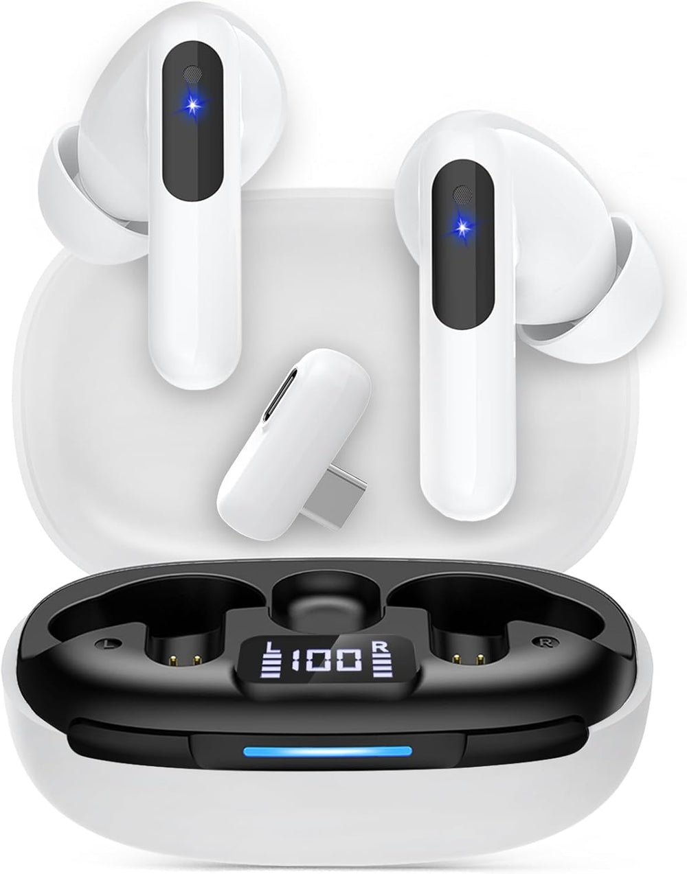 RYR Auriculares inalámbricos para juegos de 2.4 GHz.(USADOS)