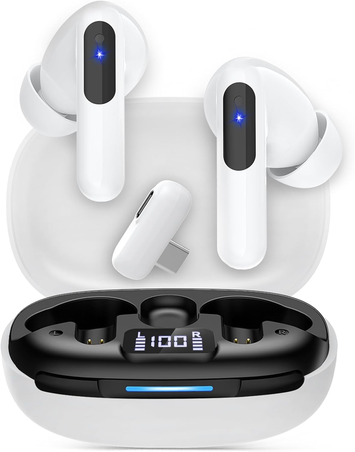 RYR Auriculares inalámbricos para juegos de 2.4 GHz.(USADOS)