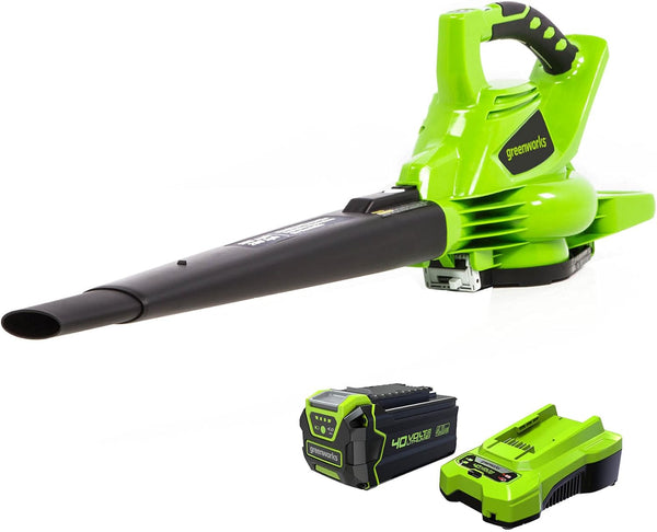 Soplador aspirador de hojas, inalámbrico, velocidad variable 40V.