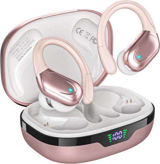 Auriculares inalámbricos Bcaikair BX17, Sports Bluetooth. (ROSA)