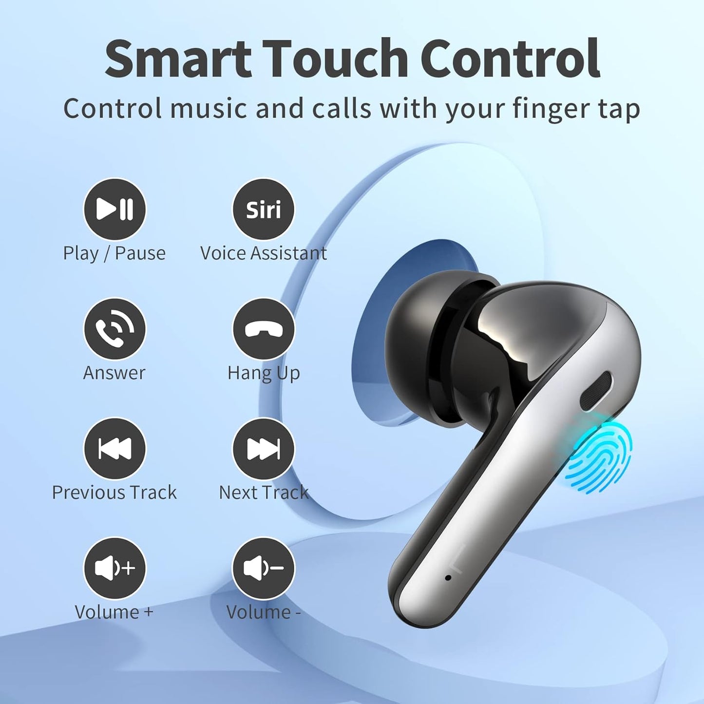 Tagry - Auriculares Inalámbricos Con Bluetooth 60 Horas