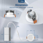 Luces Led Empotrable Amico 2'' 6W 5CCT Regulable 6 Piezas