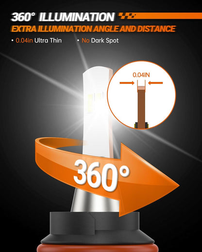 SEALIGHT, Bombillas LED L2 9004/HB1, 24000 lm, halógenas.