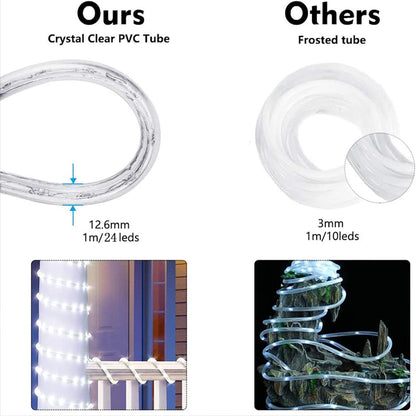 Guirnalda de luces LED de 360 LED, interiores y exteriores, 15.2m aprox.