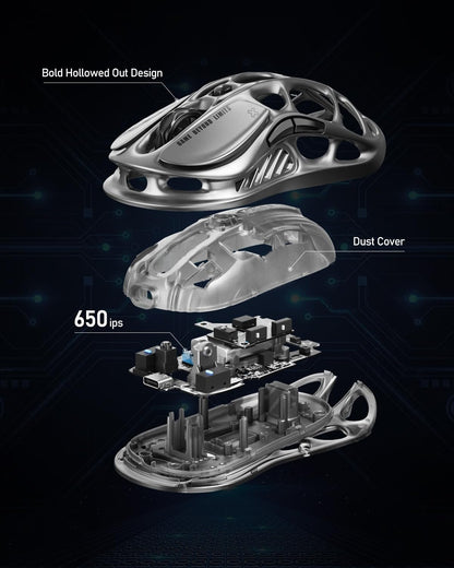 Mouse Gamer GravaStar Mercury M2 26000 DPI RGB (USADO)