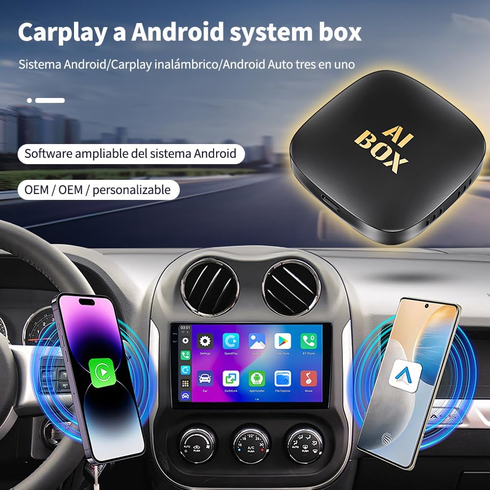 vantisan Adaptador inalámbrico automático,carPlay.