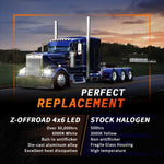 4 faros delanteros LED rectangulares de 60 W, 4 x 6" Z-OFFROAD