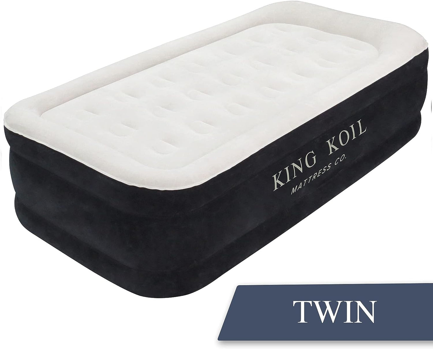 Cama inflable de lujo, elevada y con bomba integrada. TWIN. King Koil