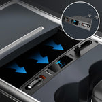 Cargador USB para coche, multipuerto para Tesla modelo 3/Y.