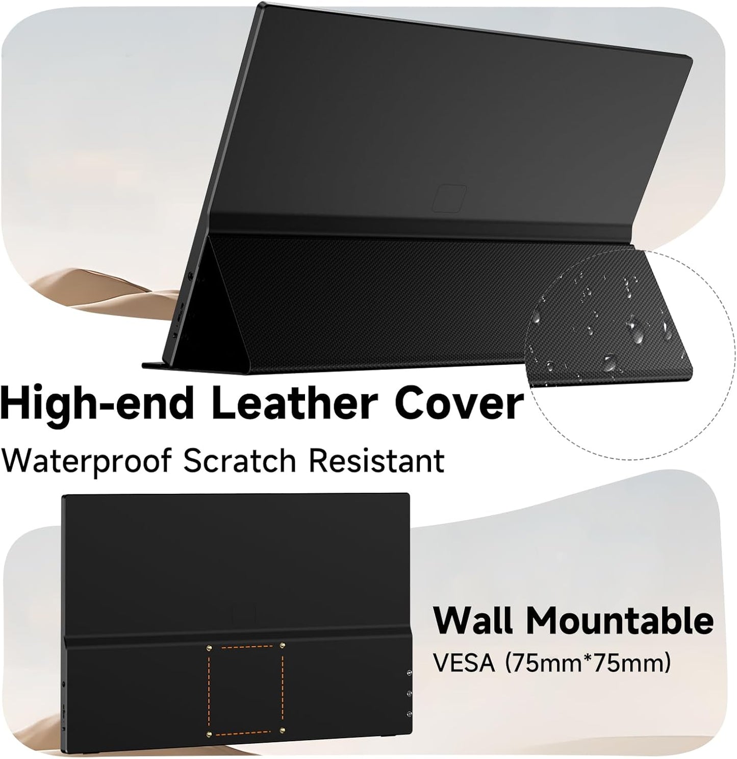 Monitor portátil AYY de 15,6" (1080p, 60 Hz, color negro)