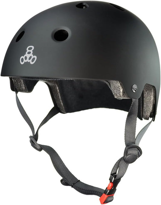 Casco Triple 8 rainbow ,color negro unisex.