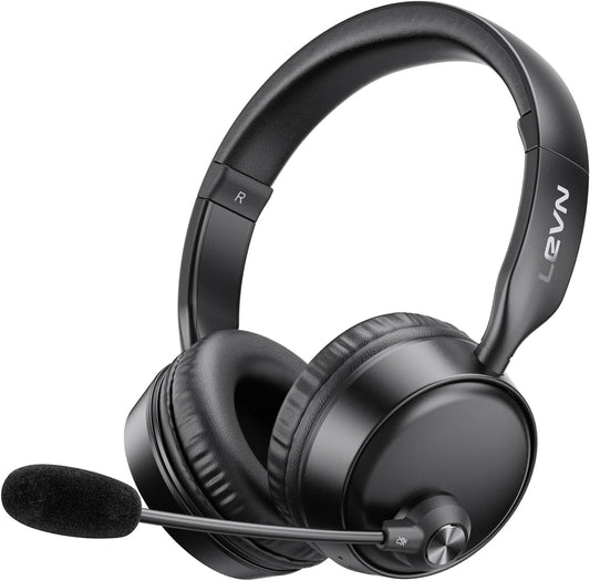 LEVN - Auriculares Bluetooth con micrófono (cancelación de ruido).