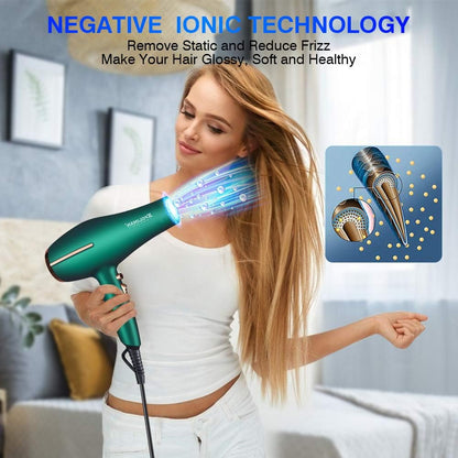 Secador de pelo Pro Ionic Salon Xpoliman, secado rápido 2000 v