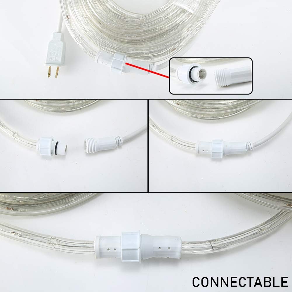 Cuerda de luces LED impermeables, interiores y exteriores, 50FT.