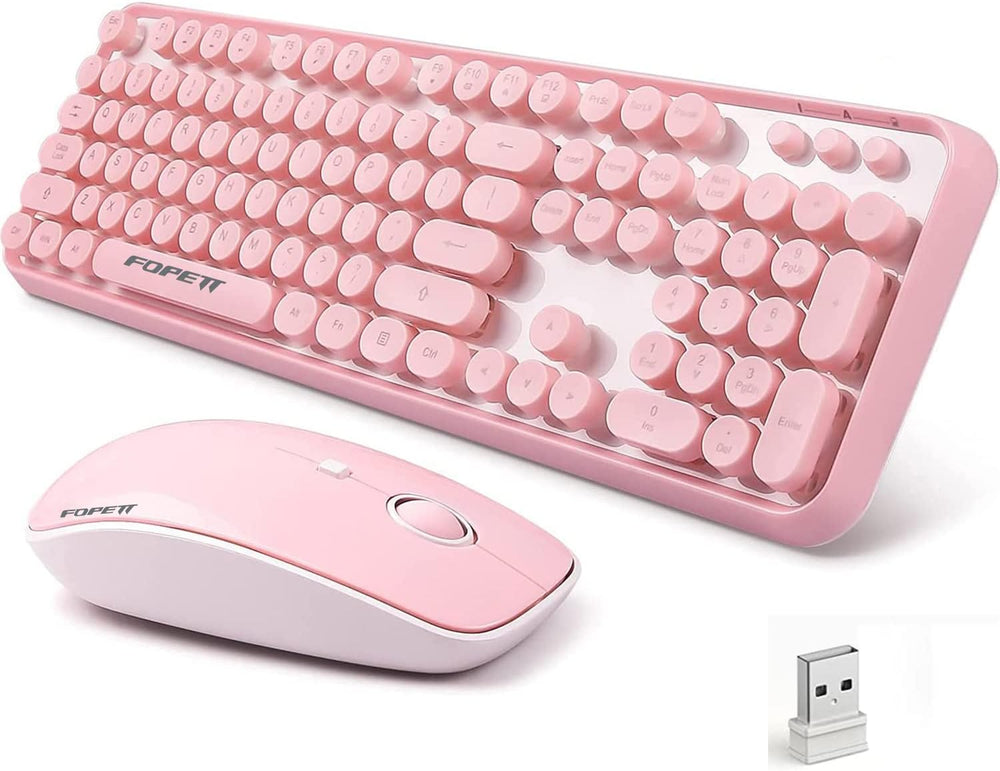 Combo de teclado y mouse inalámbricos, 2.4GHz, receptor USB.