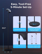 Lámpara de pie Govee Torchiere H60B1, con Matter y Alexa, RGBIC