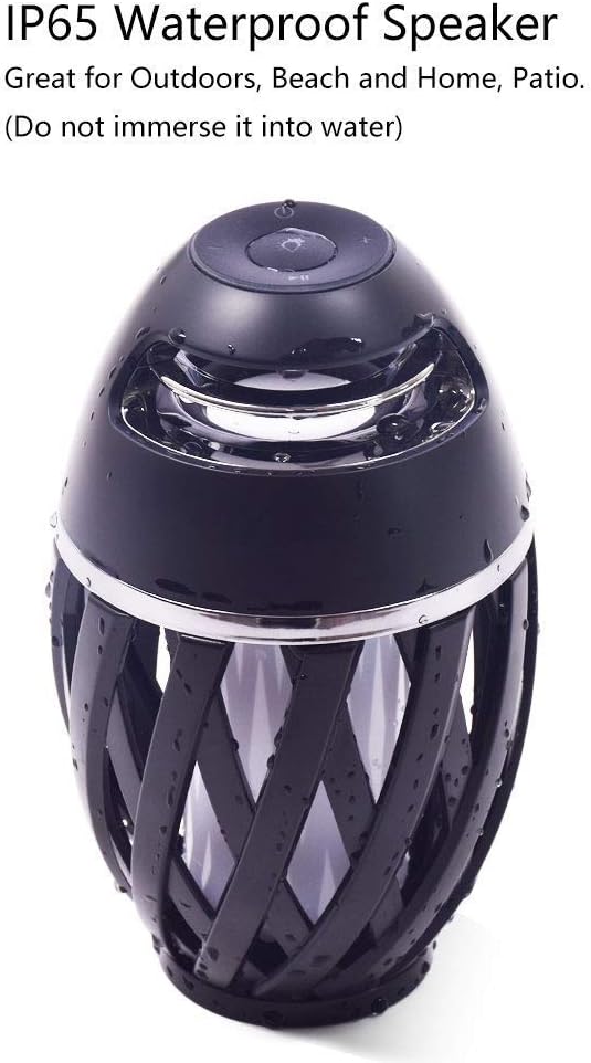 Altavoz de llama LED, Bluetooth, portátil, impermeable no sumergible.