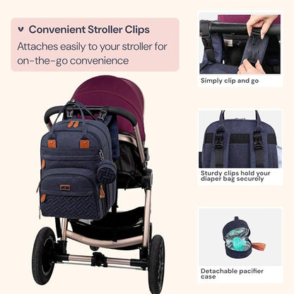 BabbleRoo - Mochila para pañales para bebé, multifuncional.