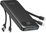 Charmast - Batería portátil con cable integrado 10 000 mAh (Usado)