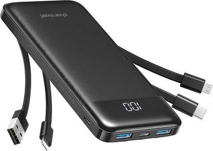 Charmast - Batería portátil con cable integrado 10 000 mAh (Usado)