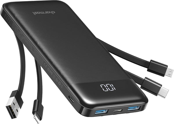 Charmast - Batería portátil con cable integrado 10 000 mAh (Usado)