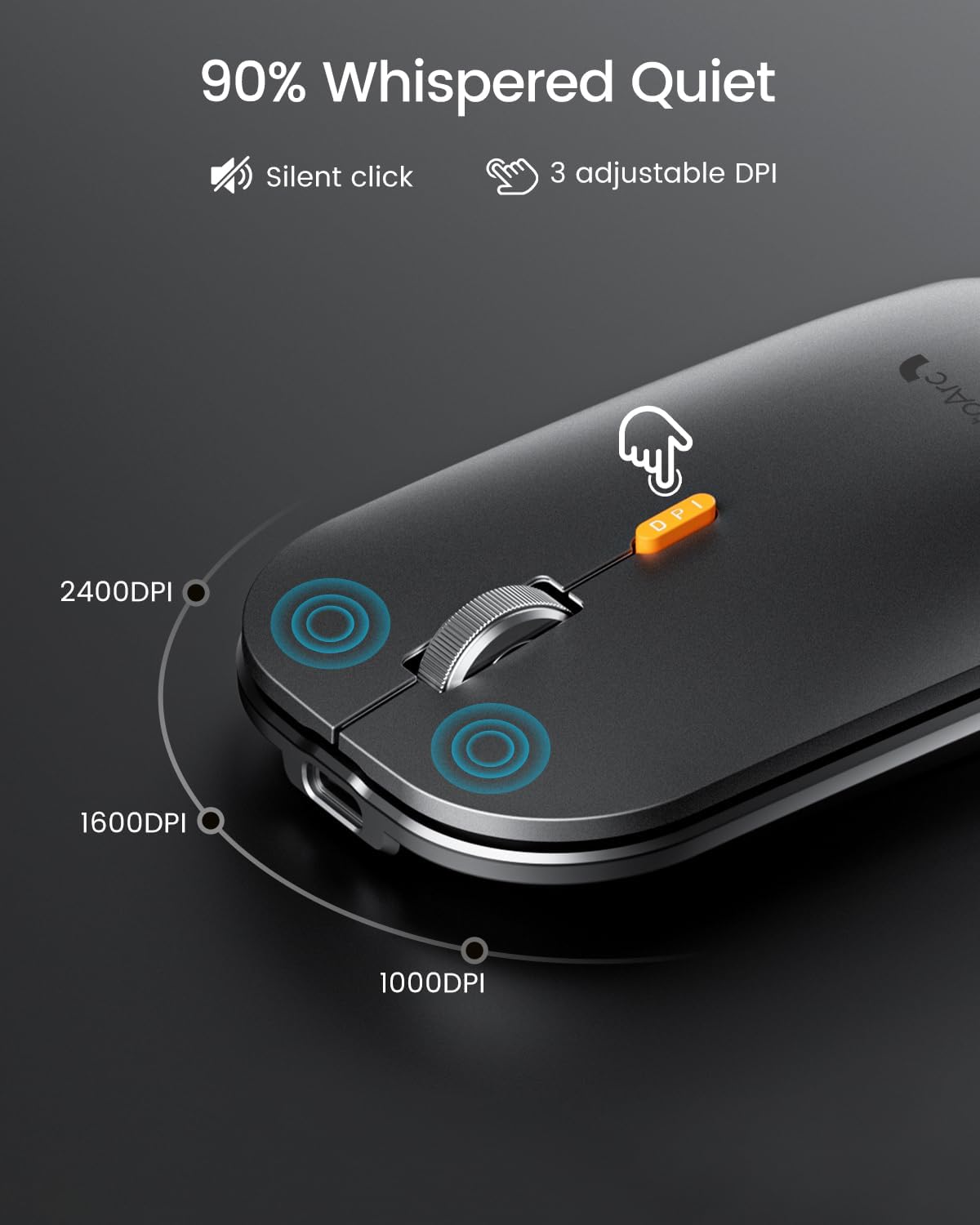 ProtoArc Teclado y mouse Bluetooth retroiluminado para Mac, KM100-A .